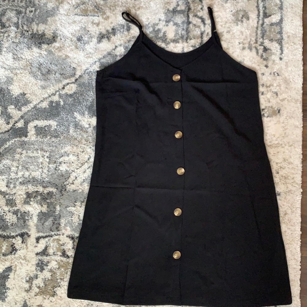 Spaghetti Strap Button Down V Neck